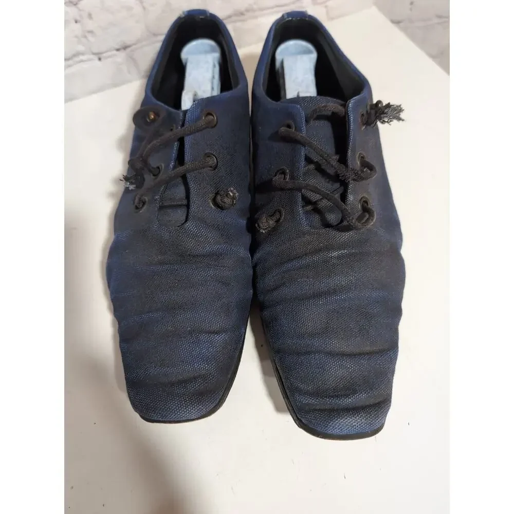 Alexander Fielden The Philosopher Handmade Denim Leather Avant Garde Shoe Sz 41